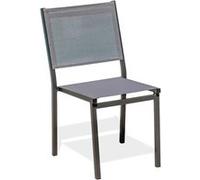 Chaise dcb garden exterieur empilable non pliable en aluminium H. 87 cm gris gris G