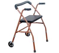 Chaise De Bain Déambulateur À Une Roue Pliante avec Siège Le Chariot D'Aide À La Marche en Acier Inoxydable De Marcheur Âgé pour Le Vieil Homme Blessé Les Personnes Handicapées