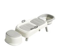 Chaise De Bain Pliable, Cadre De Soutien Pour Le Bain Et Station De Shampoing, Chaise Longue Multifonctionnelle Pour Shampoing, Adaptée À Un Usage Domestique Et En Salon(Style 2)