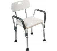 Chaise de bain pour la douche, chaise de rééducation blanche pour les personnes âgées et les malades pour le bain