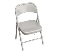 Chaise de balcon pliable et portable en métal avec cadre en acier robuste, pas de montage nécessaire, idéale pour les événements, la cuisine, l'intérieur et l'extérieur (gris)