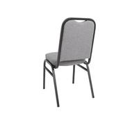 Chaise de banquet avec dossier carré et tissu gris x 4