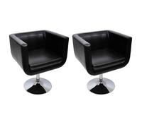 Chaise De Bar 2 Pcs Cuir Artificiel Noir Noir