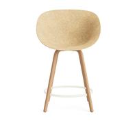 Normann Copenhagen Chaise de bar avec accoudoirs Mat 65cm chanvre, crème LxHxP 64x55x100cm