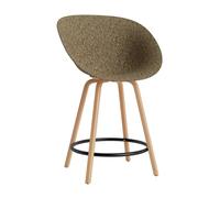 Normann Copenhagen Chaise de bar avec accoudoirs Mat 65cm algues, noir LxHxP 64x55x100cm