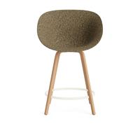 Normann Copenhagen Chaise de bar avec accoudoirs Mat 65cm algues, crème LxHxP 64x55x100cm