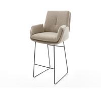 Chaise-de-bar Clea-Flex Bou oue Pied trapèze noir Noir