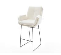 Chaise-de-bar Clea-Flex Bou oux Beige Pied trapèze noir Noir