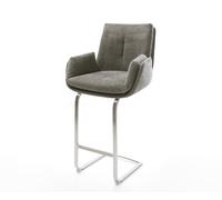 Chaise-de-bar Clea-Flex Bou oux Boue Pied cantilever acier inoxydable Argent