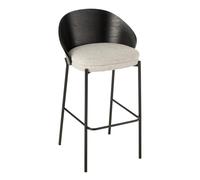 Chaise de Bar Design "Lone" 97cm Noir & Gris