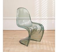 Chaise de bar en acrylique en forme de S, chaise de salle à manger au design moderne, chaise créative en plastique transparent pour bar, café et station de maquillage
