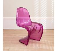Chaise de bar en acrylique en forme de S, chaise de salle à manger au design moderne, chaise créative en plastique transparent pour bar, café et station de maquillage