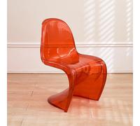 Chaise de bar en acrylique en forme de S, chaise de salle à manger au design moderne, chaise créative en plastique transparent pour bar, café et station de maquillage