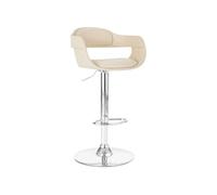 Chaise de bar vidaxl en metal non pliable interieur H. 106 cm blanc Blanc G