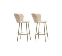 Lot de 2 Tabourets de Bar "Alaska" 106cm Crème