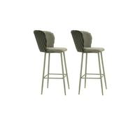 Chaise de bar en tissu et métal Alaska (Lot de 2) vert