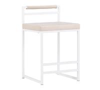 Chaise de Bar en Velours "Opelika" 80cm Beige