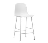 Chaise de bar Form structure acier 65cm lacquered steel base