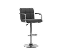 Chaise De Bar Gris Foncé Tissu - Vidaxl Gris