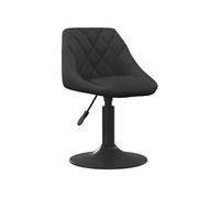 vidaXL Chaise de Salle à Manger Siège à Dîner Chaise Pivotante de Repas Siège de Cuisine Meuble de Cuisine Hauteur Réglable Noir Velours