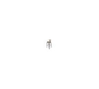 Tabouret de bar style industriel avec dossier en métal brut aspect galvanisé et assise en bois clair - Hauteur 76 cm