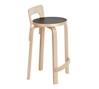 Chaise de bar K65 structure laqué claire clear lacquered solid birch base