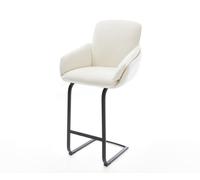 Chaise-de-bar Luan-Flex Bou oux Beige Pied cantilever plat noir Noir