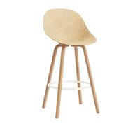 Normann Copenhagen Chaise de bar Mat 75cm chanvre, crème LxHxP 51,5x110x55cm