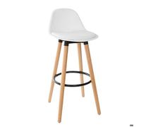 Chaise de bar ""Maxon"" blanc - Atmosphera createur d'interieur