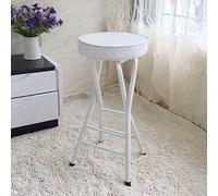 Chaise De Bar Noir/Blanc, Tabouret Haut Pliable Avec Une Capacité De 125 Kg, Tabouret De Bar Pliant,Assise Rembourrée, Pour Bistrot De Comptoir Intérieur Et Extérieur Hauteur D'assise 63cm ( Color : W