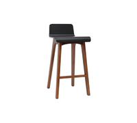 Chaise de bar scandinave noir et bois foncé H65 cm BALTIK