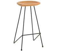 Chaise de bar paris prix interieur non pliable H. 77 cm en teck beige