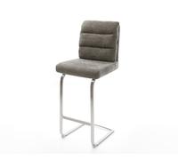 Chaise-de-bar Pela-Flex Bou oux Boue Pied cantilever acier inoxydable Argent