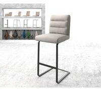 Chaise-de-bar Pela-Flex rayures gris clair chaise cantilever métal plat