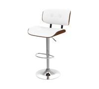 Chaise de bar réglable en PU blanc 65/86 cm - Melchior - Maison Pavane