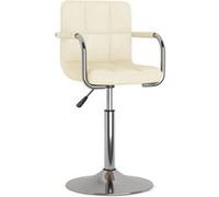 Chaise de bar vidaxl H. 71 cm empilable non pliable en plastique interieur beige beige G