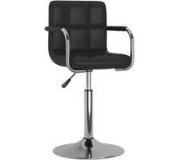 vidaXL Chaise de Salle à Manger Fauteuil à Dîner Chaise Pivotante de Repas Siège de Cuisine Meuble de Cuisine Hauteur Réglable Noir Similicuir
