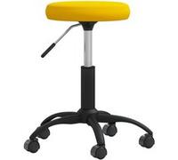 Chaise de bar interieur non pliable H. 54 cm en plastique jaune