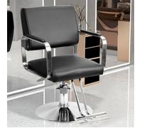 Chaise de Barbier, Chaise de Coiffure Rotative 360°, Hauteur Réglable 93-100cm, Fauteuil de coiffeur Repose-pieds Réglable, 1pcs