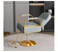 Chaise de barbier hydraulique inclinable à 360 degrés, chaise de coiffure, chaise de coupe, équipement de shampooing, gris 2, A