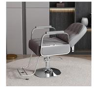 Chaise de barbier hydraulique inclinable à 360 degrés, chaise de coiffure, chaise de coupe, équipement de shampooing, gris 2, A
