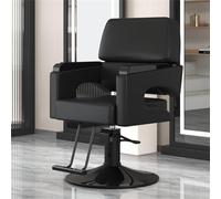 Chaise de barbier hydraulique professionnelle rotative à 360 ° - Tabouret de coiffeur robuste - Hauteur réglable - Chaise de spa confortable et pour salon de coiffure