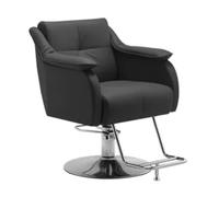Chaise De Barbier Pivotante Professionnelle,Chaise De Coiffure Intérieure Réglable En Hauteur,Chaise De Barbier En Cuir Entièrement Rembourrée Avec Une Largeur D'assise Confortable,Noir