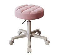 Chaise de barbier pivotante réglable avec roulettes - Chaise de maquillage élégante - Dossier ergonomique - Chaise de bureau pour salon, chambre à coucher, salon de coiffure et maquilleur