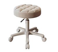 Chaise de barbier pivotante réglable avec roulettes, chaise de maquillage et de bureau polyvalente pour chambre de fille, salon et salon, tabouret élégant à dossier kaki