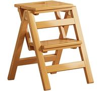 Chaise de bibliothèque pliante portable en bois multi-couches Chaise de bureau polyvalente Chaise de salle à manger/échelle pour utilisation dans le jardin Design gain de place Couleur primaire Taille