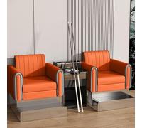 Chaise de billard de qualité supérieure avec table d'appoint, siège en cuir synthétique pour salle de jeux de piscine, idéal pour observer les balles de billard, siège confortable pour le couloir et