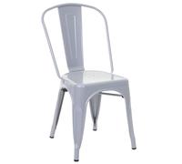 Chaise mendler en metal empilable non pliable H. 87 cm interieur gris Gris G