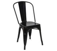 Chaise mendler H. 87 cm empilable non pliable interieur en metal noir Noir G