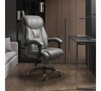 Chaise de bureau à dossier haut - Chaise de bureau ergonomique en cuir avec roulettes pour personnes lourdes - Chaise confortable pour adultes - Chaise d'ordinateur idéale